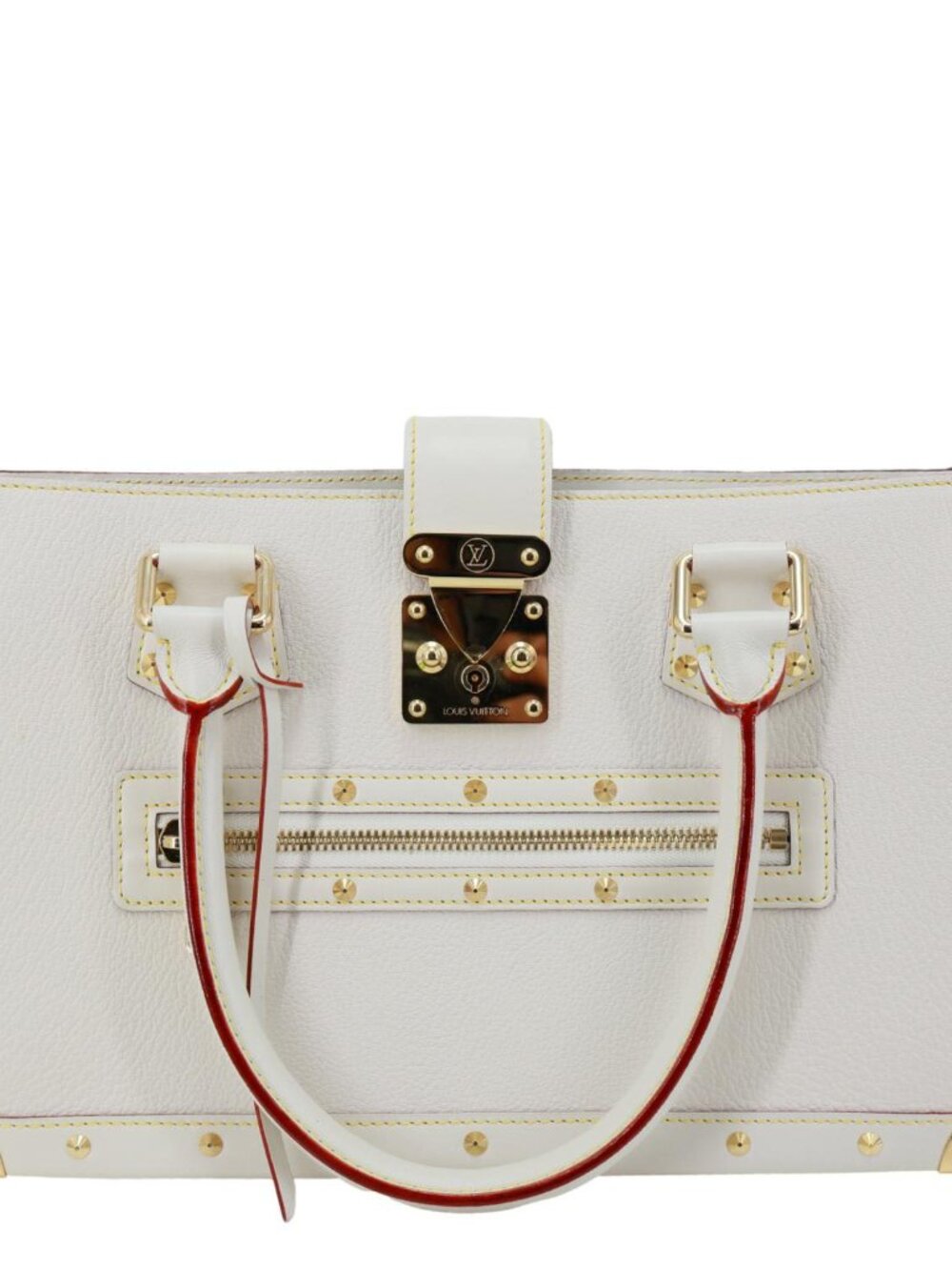 Louis Vuitton  Suhali Le Fabuleux Leather Satchel Bag Off White